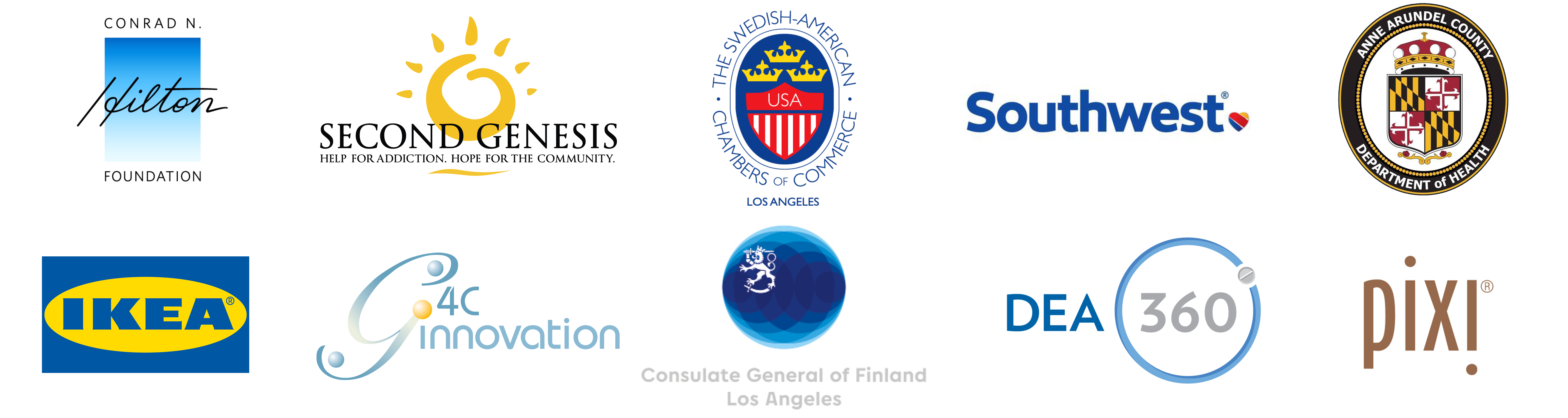 Sponsor logos Living the Example Red-Carpet Event